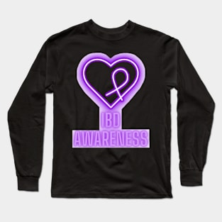 Neon Purple IBD Awareness 2 Long Sleeve T-Shirt